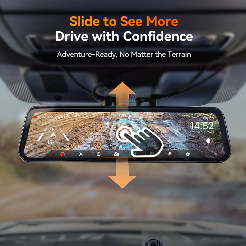 Preorder-WOLFBOX G900 TriPro Bumper Version 3 Channel Rearview Mirror WOLFBOX