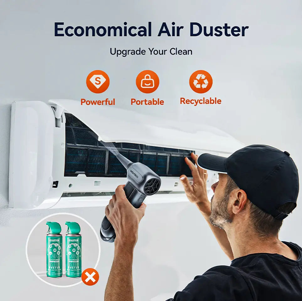 Wolfbox Compressed Air Duster - Super Power Electric Air Duster