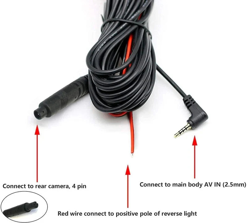 WOLFBOX 33/50 Feet Rear Camera Extension Cable for G900Pro