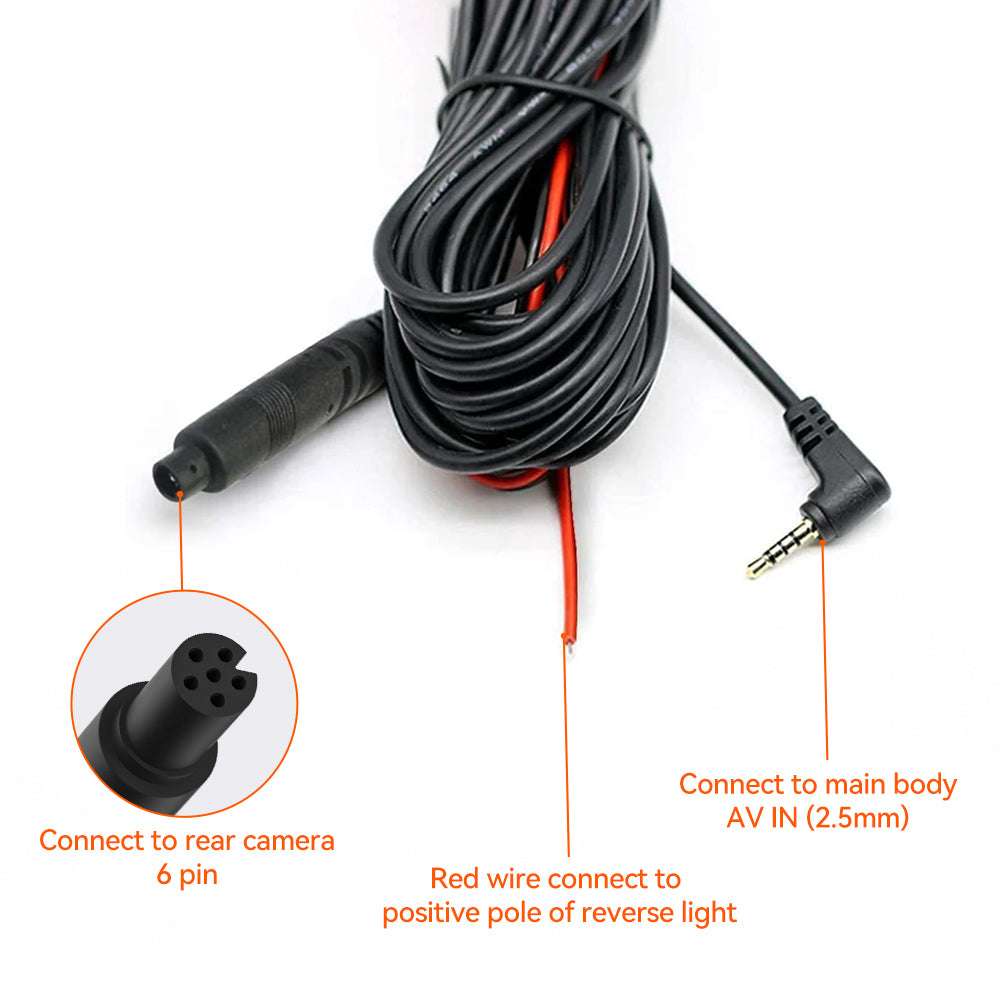 WOLFBOX 33/50 Feet Rear Camera Extension Cable for G900Pro