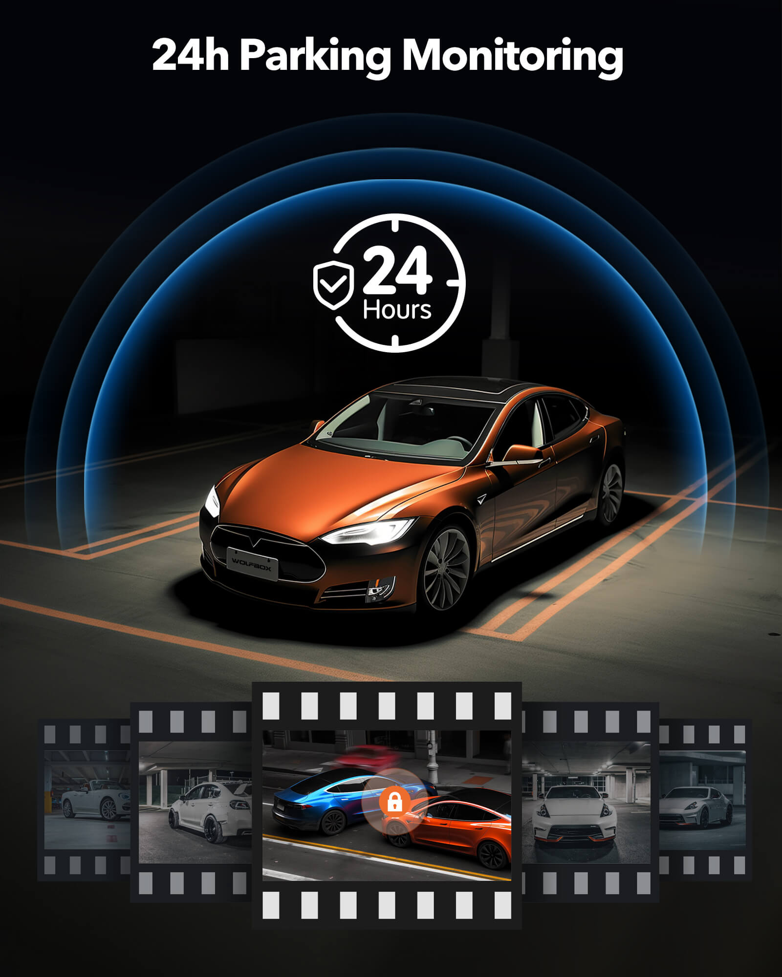 WOLFBOX G840H Wi-Fi Rear View Mirror Dash Cam camera wolfboxdashcamera