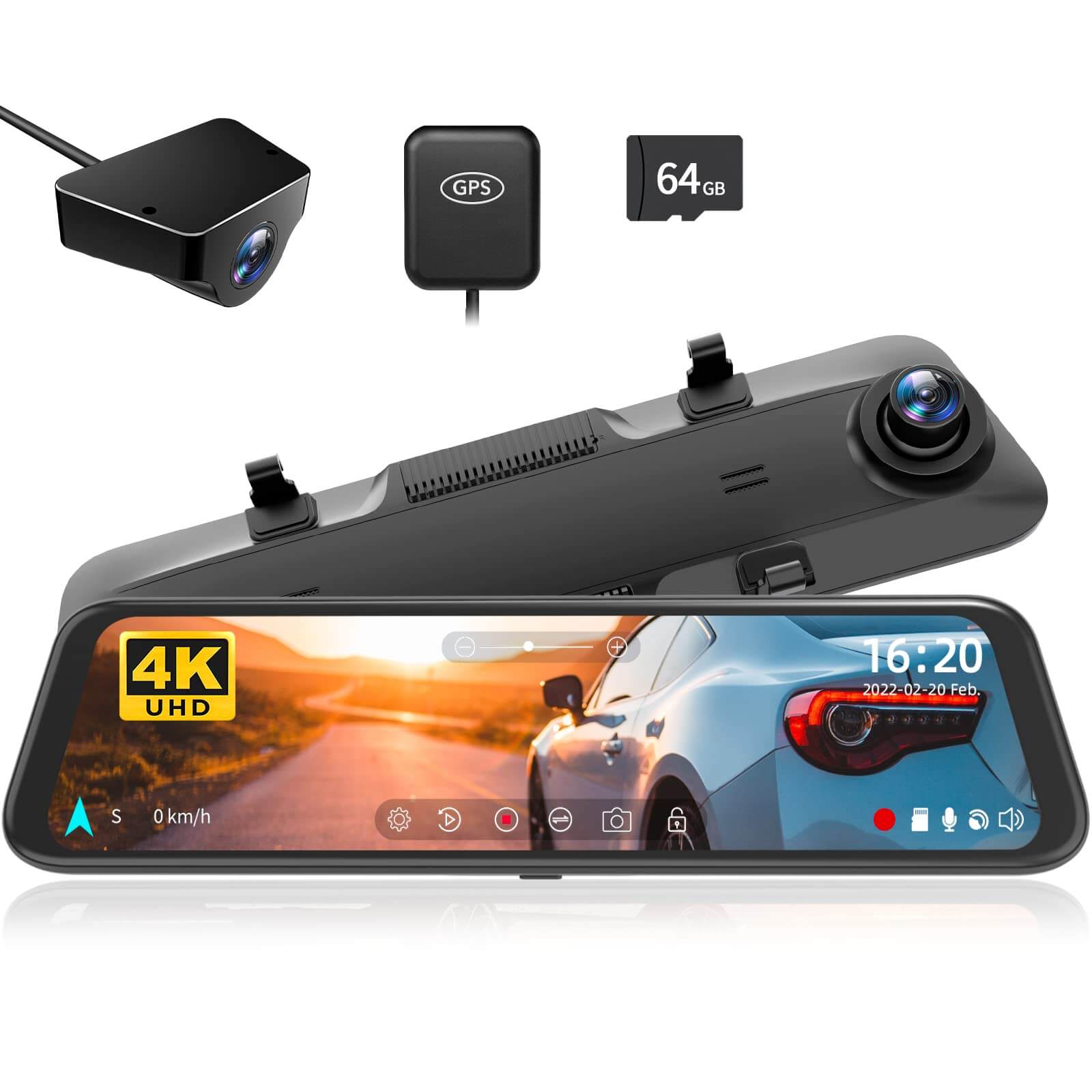 WOLFBOX G850 Rearview Mirror Backup Camera Dash Cam camera wolfboxdashcamera