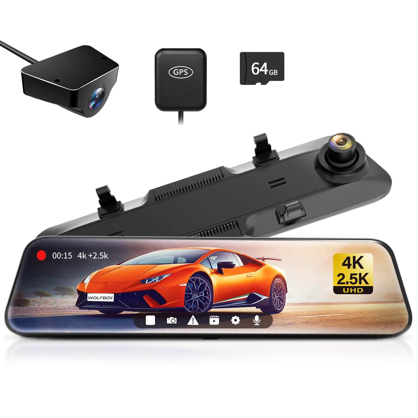 WOLFBOX G900 4K+2.5K Touch Screen Parking Monitoring Dash Cam camera wolfboxdashcamera
