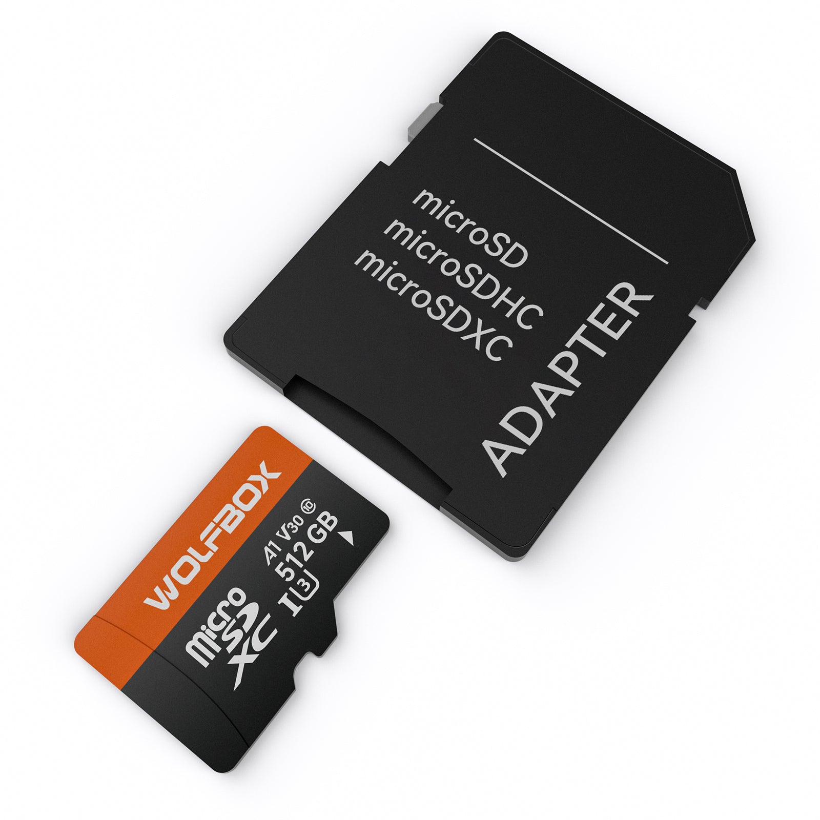 WOLFBOX Dash Cam 512GBGB Micro SD Card, Class 10 U3 TF Card
