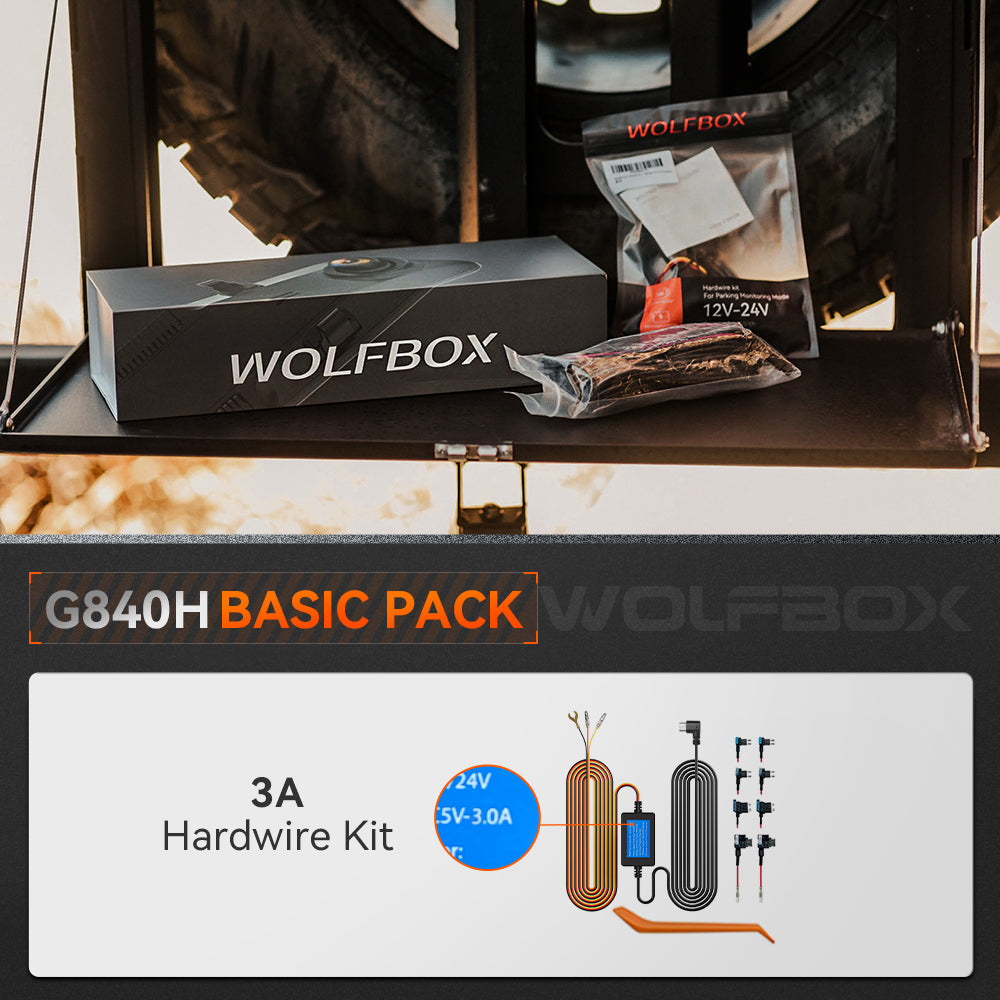 WOLFBOX G840H Wi-Fi Rear View Mirror Dash Cam